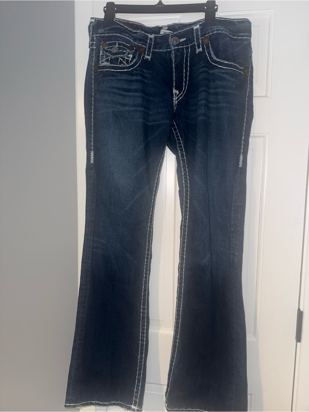 Vintage Authentic True Religion Dark Wash distressed Jeans size 32 Billy T Y2K